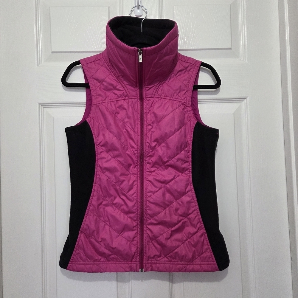 Columbia Women's Mix It Around Vest Pink/Black Size Extra Small Full Zip